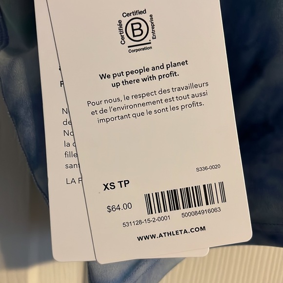 NWT Athleta Conscious Crop Printed Tank Bra D-DD - Picture 6 of 7